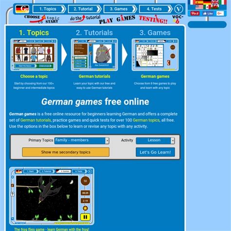 german games|Learn German tutorials online with audio: 100+ free topics.